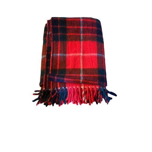 Faribo Fluff-Loomed Plaid Blanket By Faribault Woolen Mill Co. - Picture 3 of 4